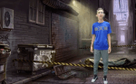 Student green screen video, standing at a crime scene.